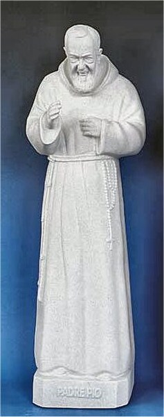 Padre Pio Statue Faux Granite Roman Catholic Sculpture